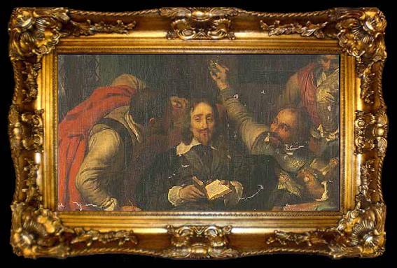 framed  Paul Delaroche Charles I Insulted by Cromwell s Soldiers, ta009-2